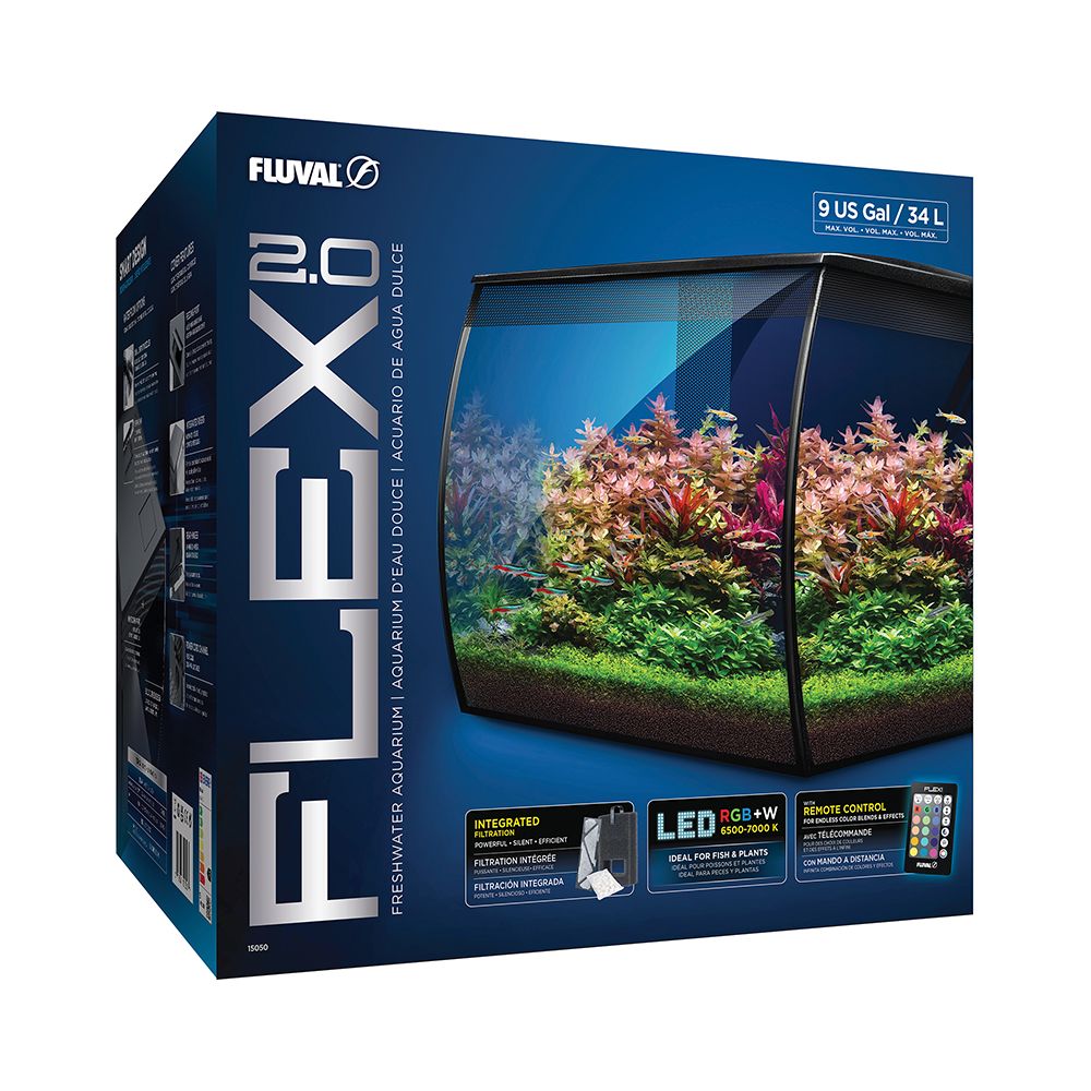 Fluval Flex 2.0 Aquarium Kit - 9 Gallon | JLAquatics Canada – J&L