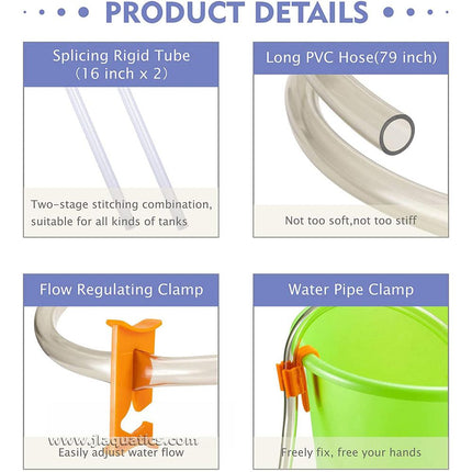 Hygger Hand Held Aquarium Gravel Cleaner product details.