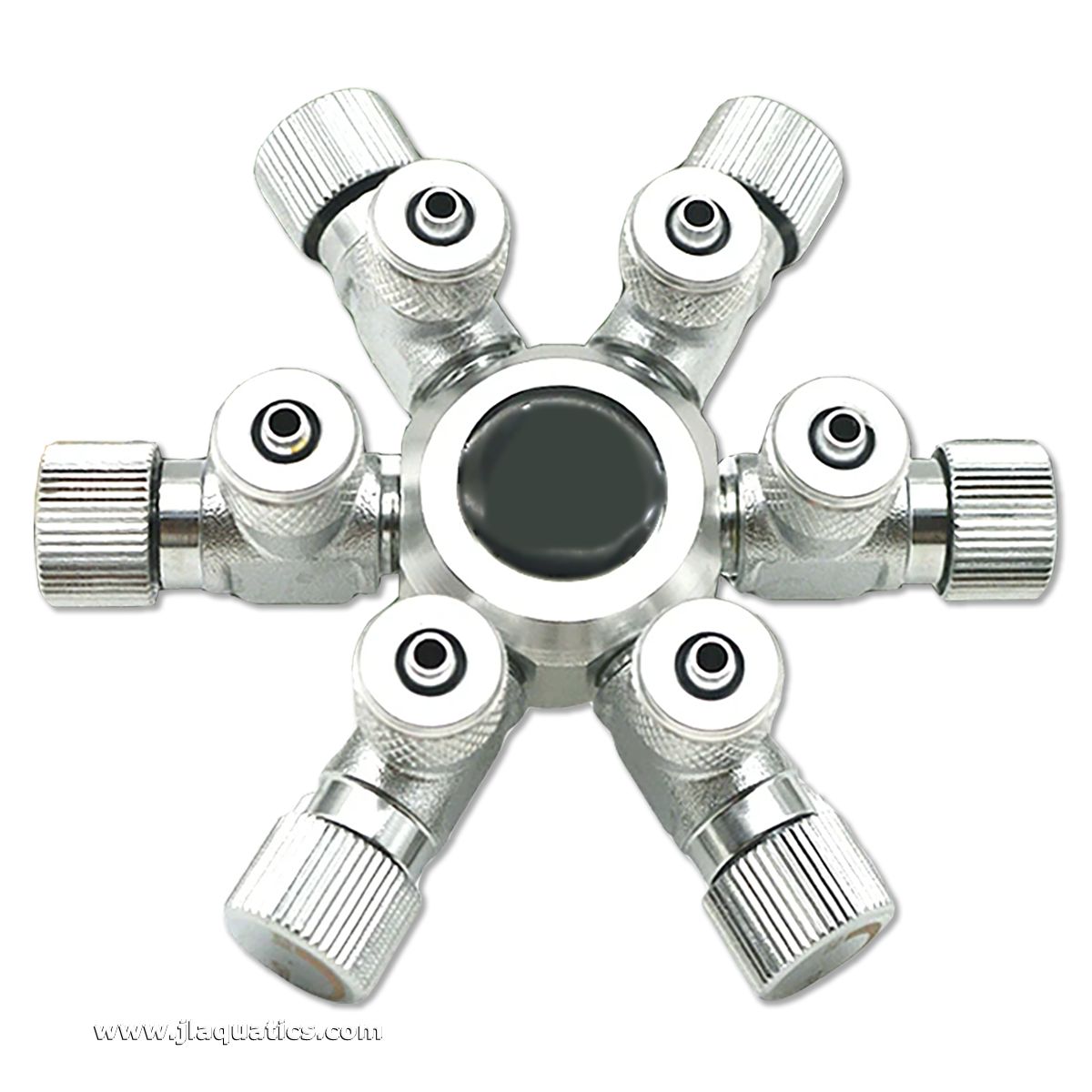 Reef Crest Aquarium 6 Way CO2 Splitter with Needle Valves