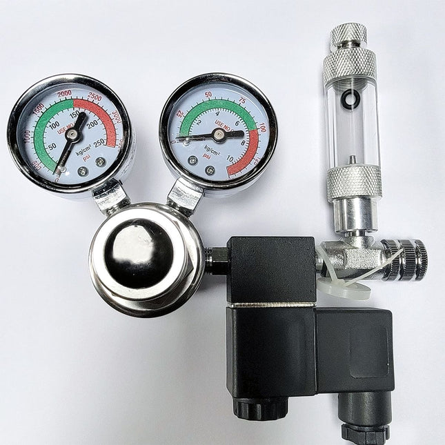 Reef Crest CO2 Regulator with Bubble Counter, Needle Valve, and 110v Solenoid. 