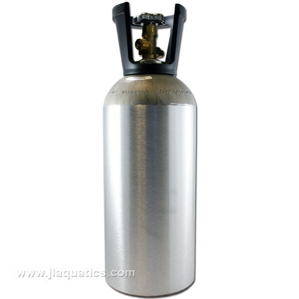Reef Crest all aluminum 10 lb CO2 cylinder with CGA320 valve connection.