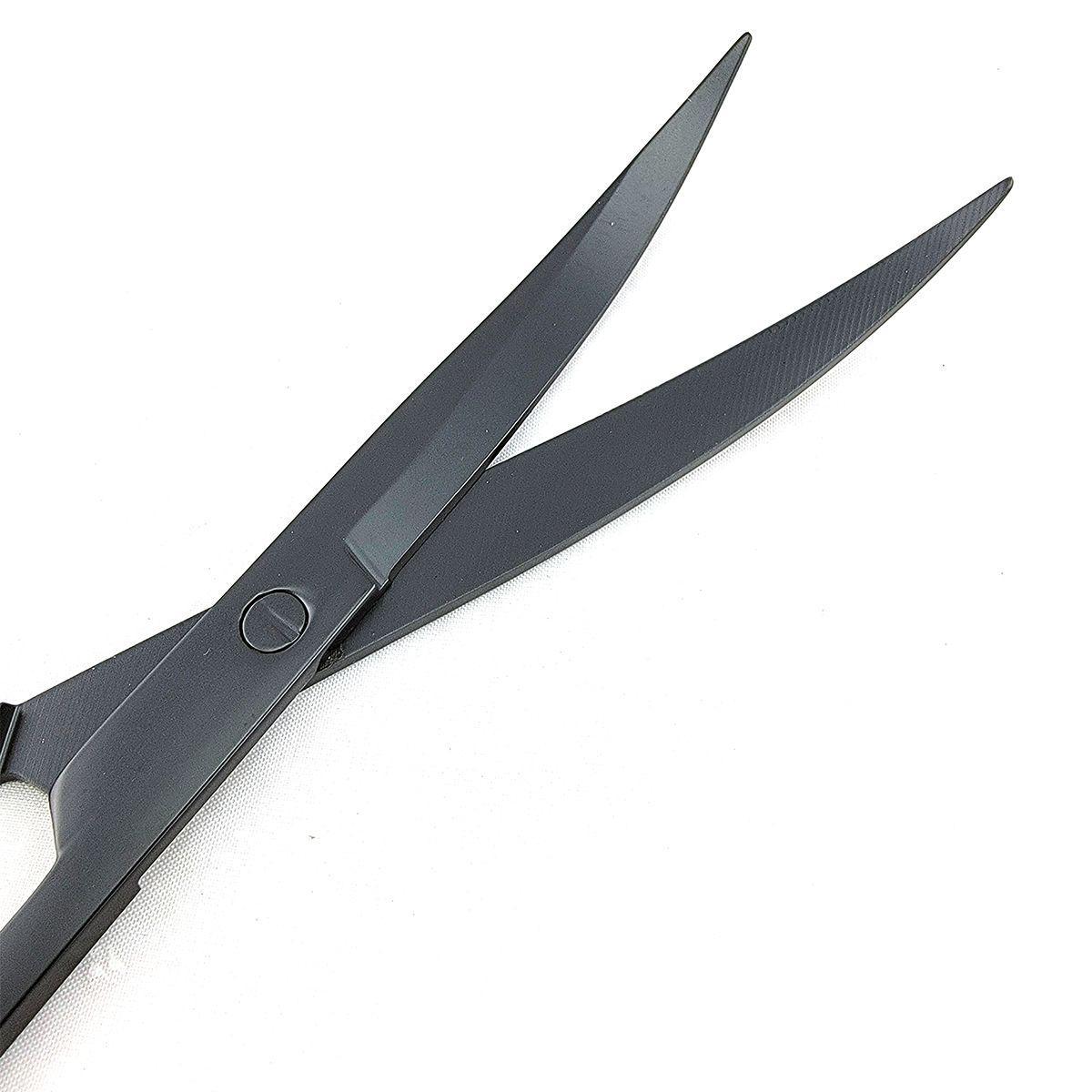Dymax Stainless Steel Curved Scissors blade close-up