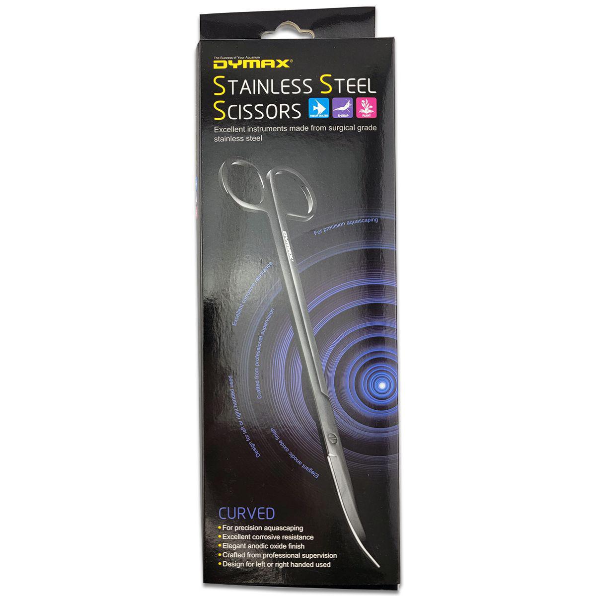 Dymax Stainless Steel Curved Scissors front of packaging