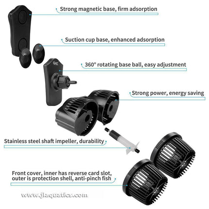 Hygger Double Aquarium Powerhead exploded diagram showing parts of this aquarium water pump.