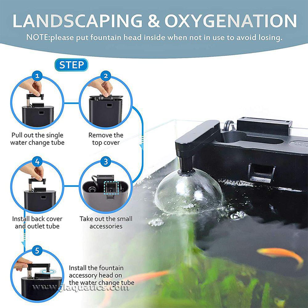 How to achieve landscaping goals and water oxygenation with Hygger Internal Water Change Filter