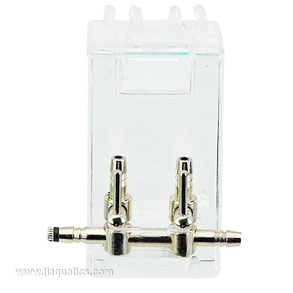 Ista Metal Air Valve with 2 outputs for airlines and CO2 in planted aquariums.