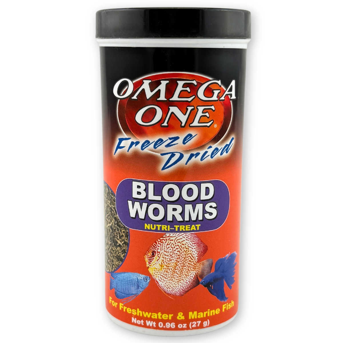 Omega One Freeze Dried Bloodworms - 27 Gram