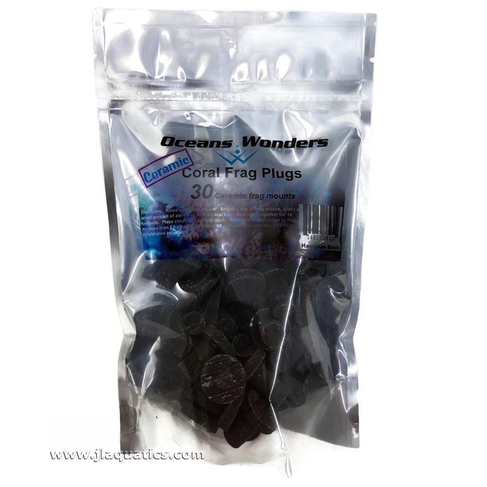 Oceans Wonders Ceramic Black Small Frag Plugs - 30 Piece