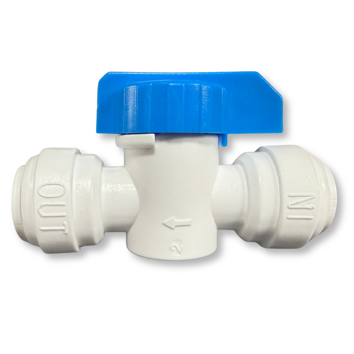 RO Inline Ball Valve Fitting (3/8 x 3/8 Quick Connect)