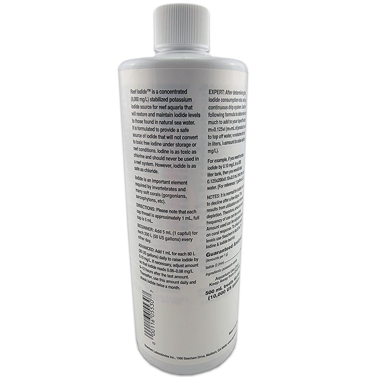 SeaChem Reef Iodide - 500 mL features and instruction