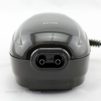 Aquatop Breza Air Pump - AP-100 front view of dual air outlets for aquarium oxygenation