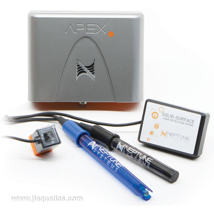 Neptune Apex Junior aquarium controller package overview image.