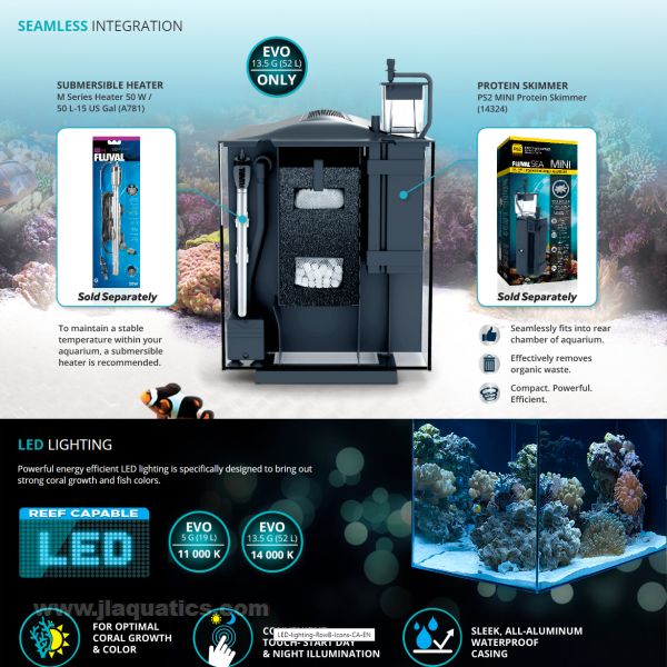 Fluval Sea EVO Aquarium Kit - 13.5 Gallon
