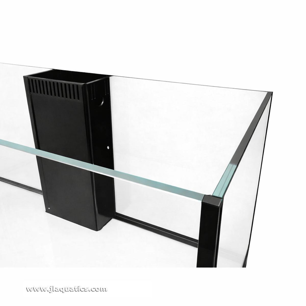 Aqua Japan Marine Series 80G Aquarium with White Stand corner of glass