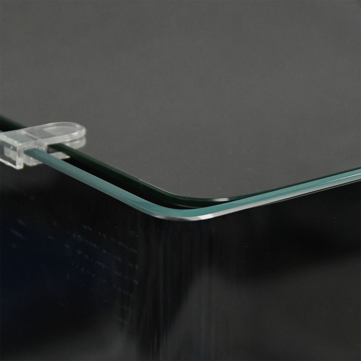 close-up of corner on the Aqua Japan Q50 Ultra Clear All In One Aquarium