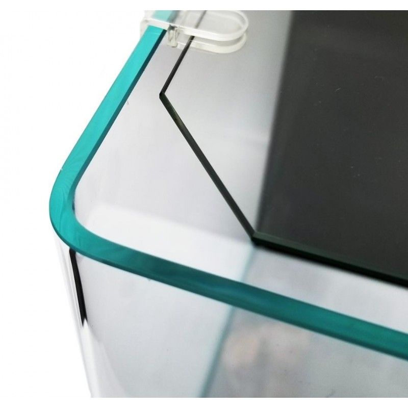 Aqua Japan Q60 Ultra Clear All In One Aquarium edge view of glass