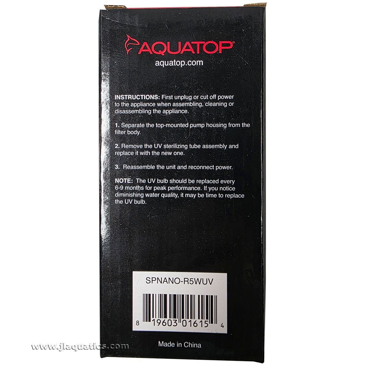 Instructions for installing the Aquatop SPNano-UV 5 Watt Replacement Bulb