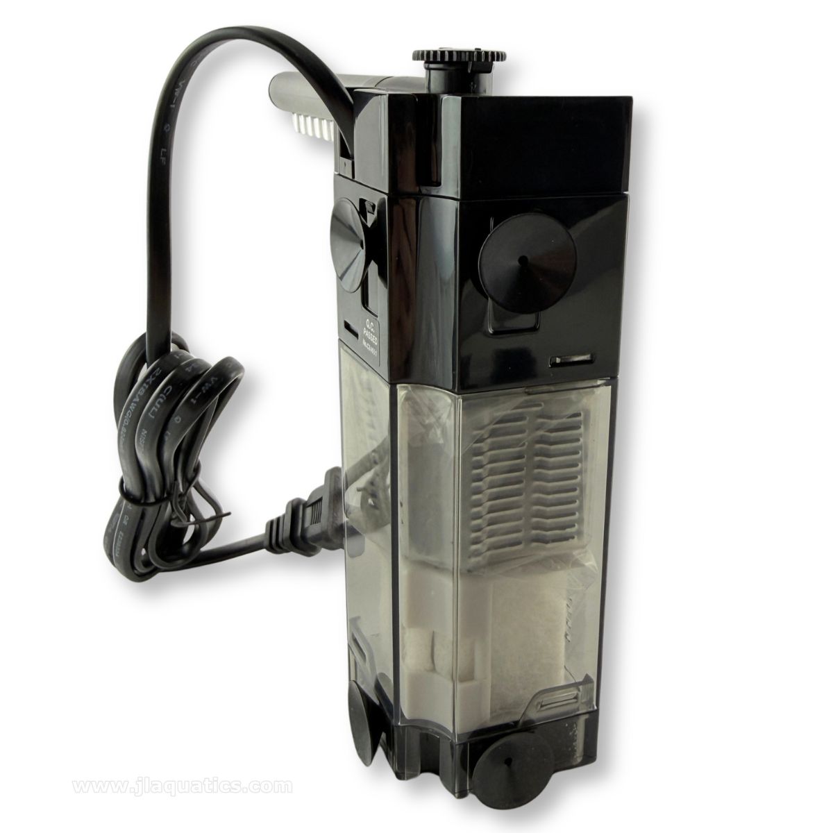 AquaZen Nano Corner Filter back view with suction cups 