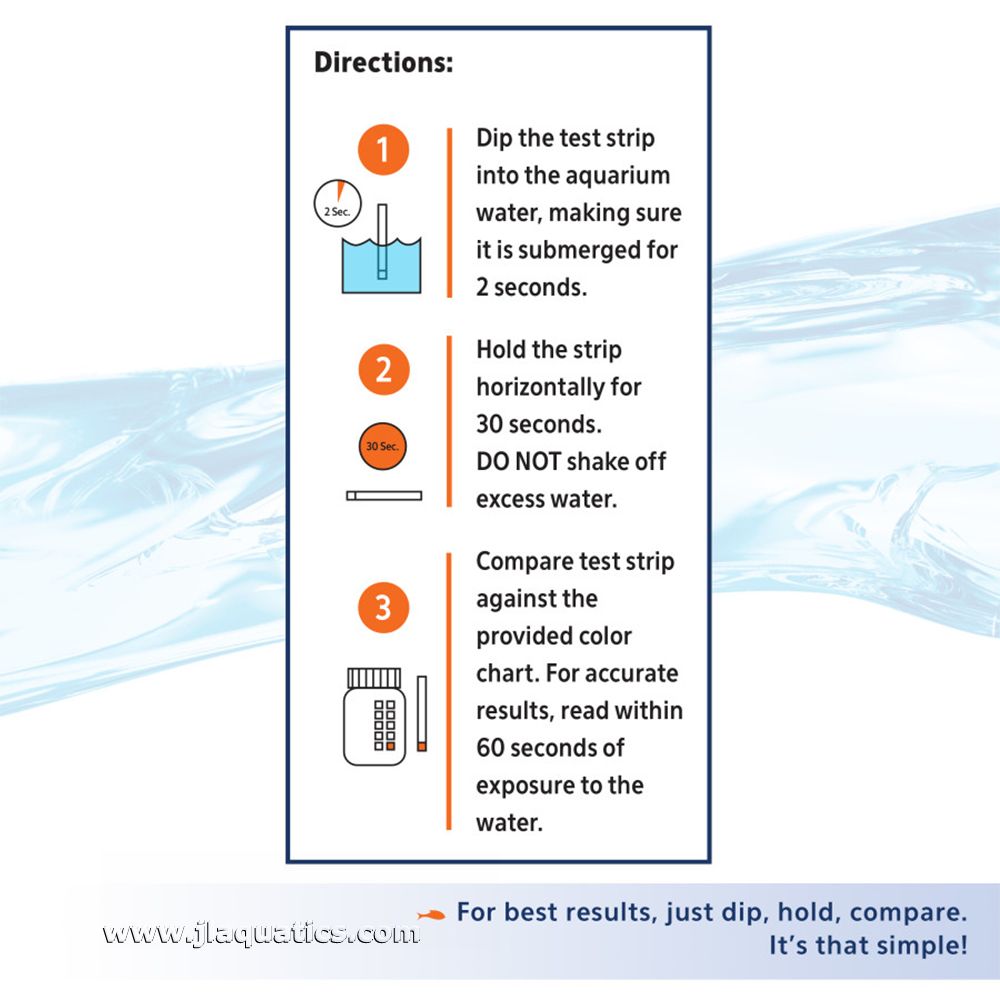 Aqueon Ammonia Test Strips directions for using this test kit