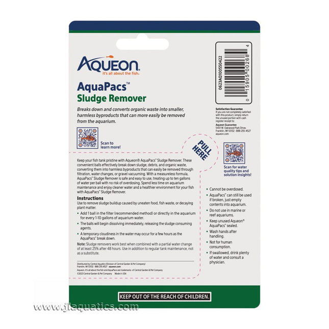 Aqueon AquaPacs Sludge Remover - 4 Pack features and instructions