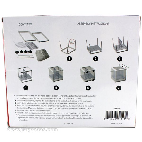 Aquatop Aquarium Nursery Box different configurations for aquarium use