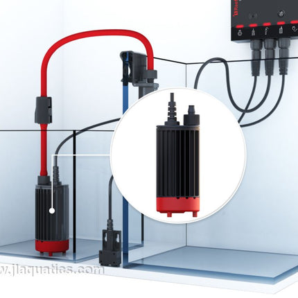 Red Sea Reef ATO+ Upgrade pump close-up positioned in aquarium sump for auto top off