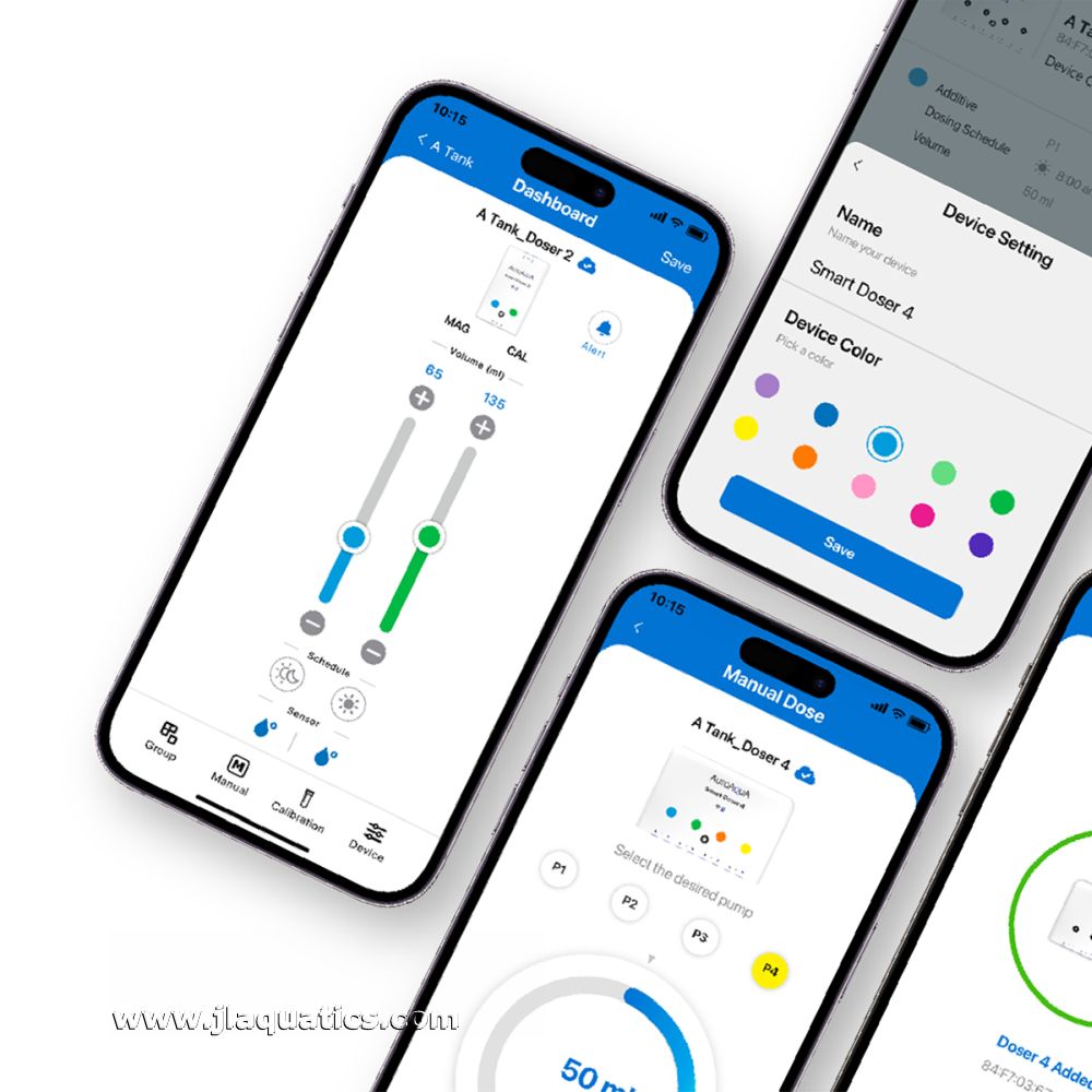 AutoAqua Smart Doser 4 comes with a lot of options all controllable from your smart phone.