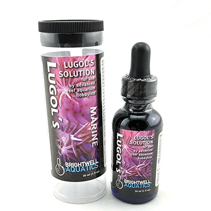 Brightwell Aquatics Lugol's Solution with administrating eye dropper shown
