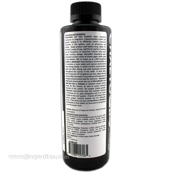 Brightwell Chaetogro - 250ml instructions and guidelines for use