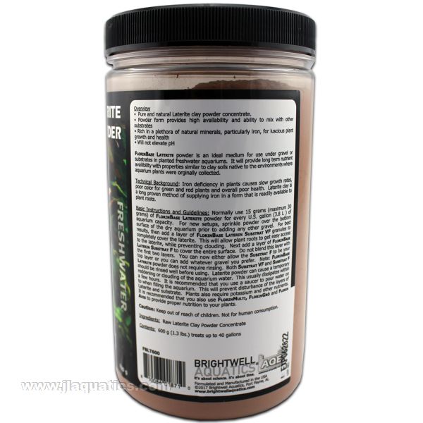 Brightwell Aquatics FlorinBase Laterite Powder - 600 Gram