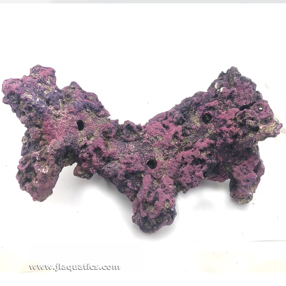 View of the under side of Caribsea LifeRock 18 Inch Arches showing holes to assemble with other products for aquascaping