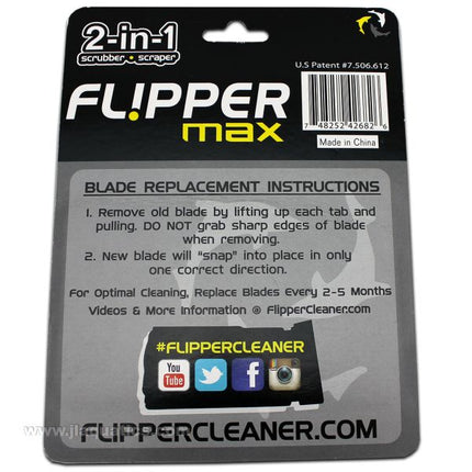 Flipper Max Stainless Steel Replacement Blades features