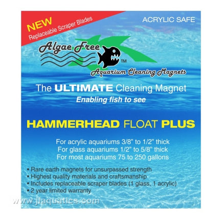 Algae Free Hammerhead Float Plus Cleaning Magnet label