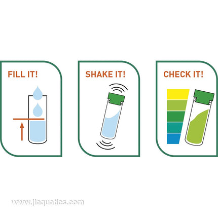 Dennerle CO2 Quick Test steps showing how to test for CO2 in your aquarium