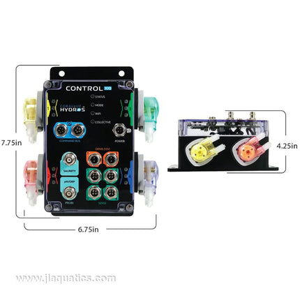 Hydros Control X10 dimensions of aquarium controller and dosing unit