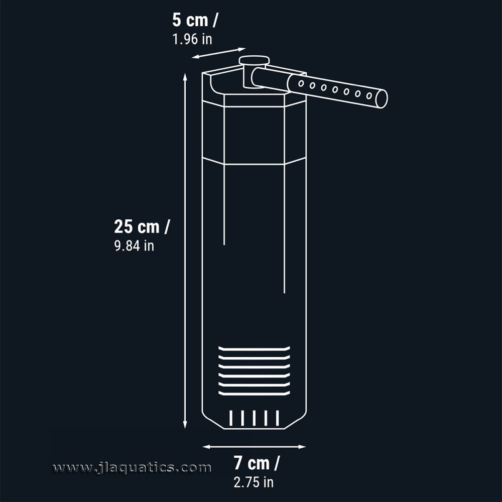 Dennerle NanoXL Corner Filter 60 dimensions and specifications