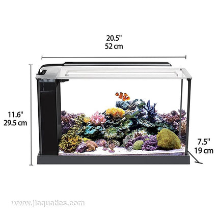 Fluval Sea EVO Aquarium Kit - 5 Gallon dimensions of aquarium.