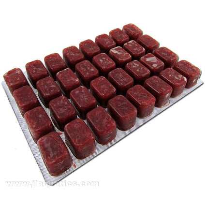 Close up of Hikari Frozen Bloodworm Cubes