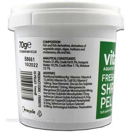 Vitalis Freshwater Shrimp Pellets ingredients