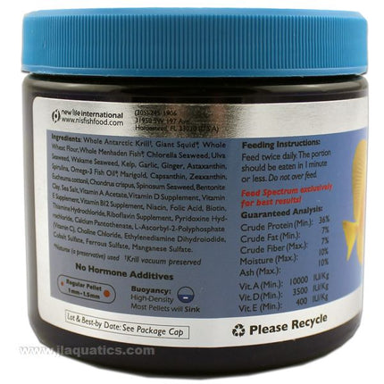 New Life Spectrum Marine Fish Formula Pellet Food - 300 Gram ingredients and nutritional information