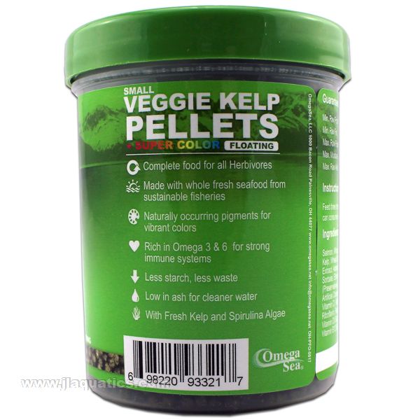 Omega One Veggie Kelp Pellets Fish Food - 100 Gram