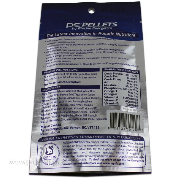 Piscine Mysis Pellets 1mm ingredients and nutritional information