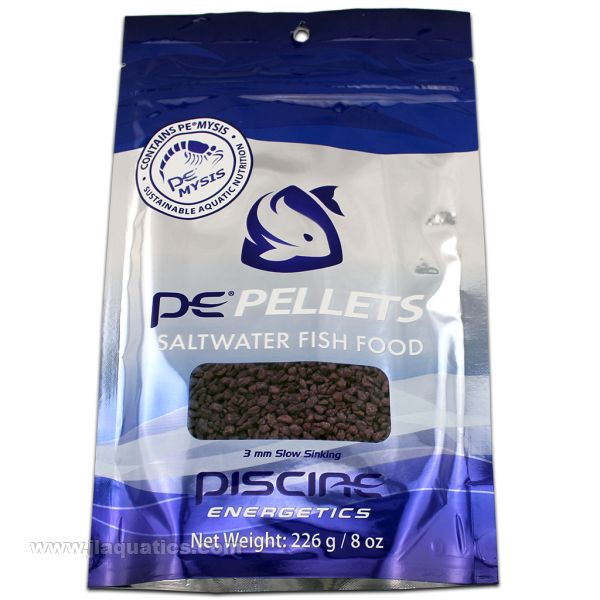 PE Mysis pellets for saltwater aquarium fish - 3mm 8oz.