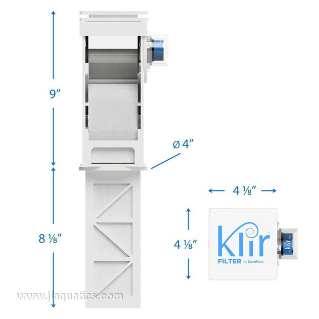 Klir Di-4 Fleece Filter Dimensions