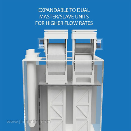 Klir Di-4 Fleece Filter showing how the filter can be expanded for larger reef tanks.