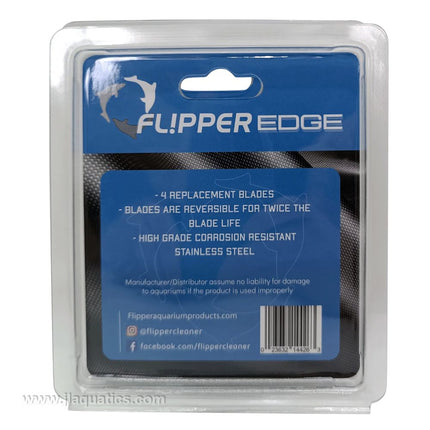 Flipper Edge Stainless Steel Blades packaging showign features