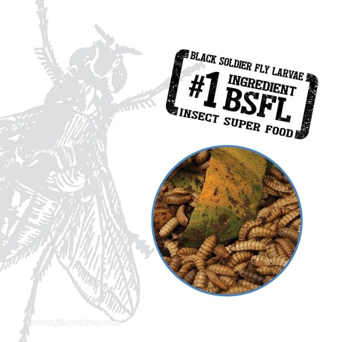 Fluval Bug Bites - 45g; black soldier fly larvae is the number one ingredient