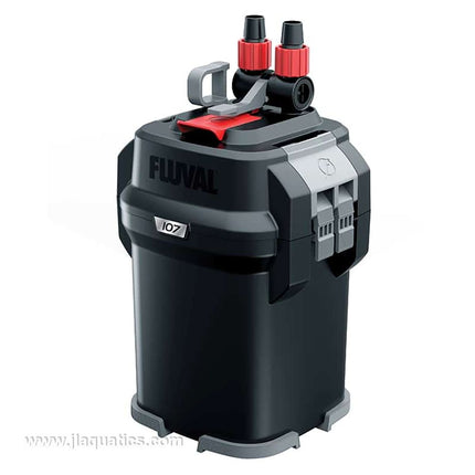 Fluval 107 Canister Filter full view of canister ready to install in an aquarium