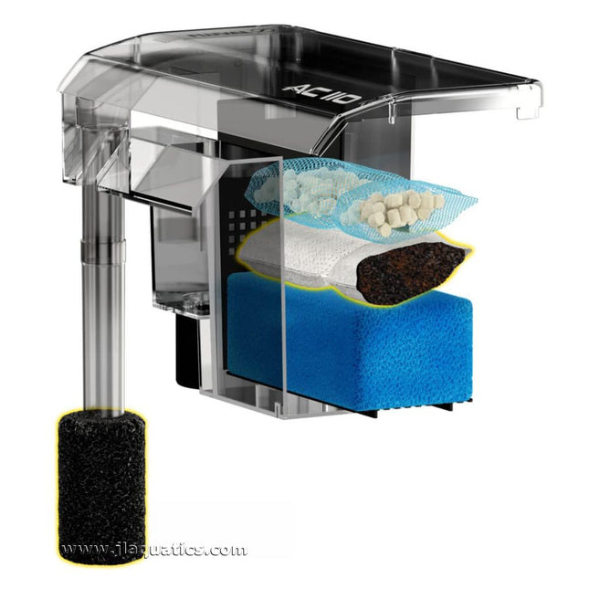 Where the Fluval AquaClear AC110 Clear-Carb Insert fits inside your aquarium water filter.
