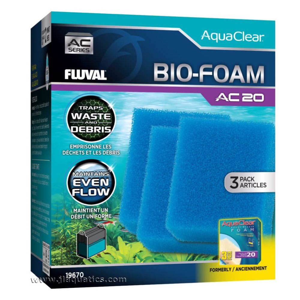 Fluval AquaClear AC20 Bio-Foam Insert - 3 Pack